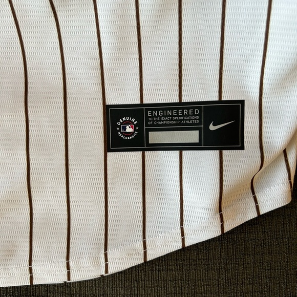 Nike Authentic San Diego Padres Baseball Pinstripe Jersey with Patch Men’s Sz: L - Picture 4 of 6